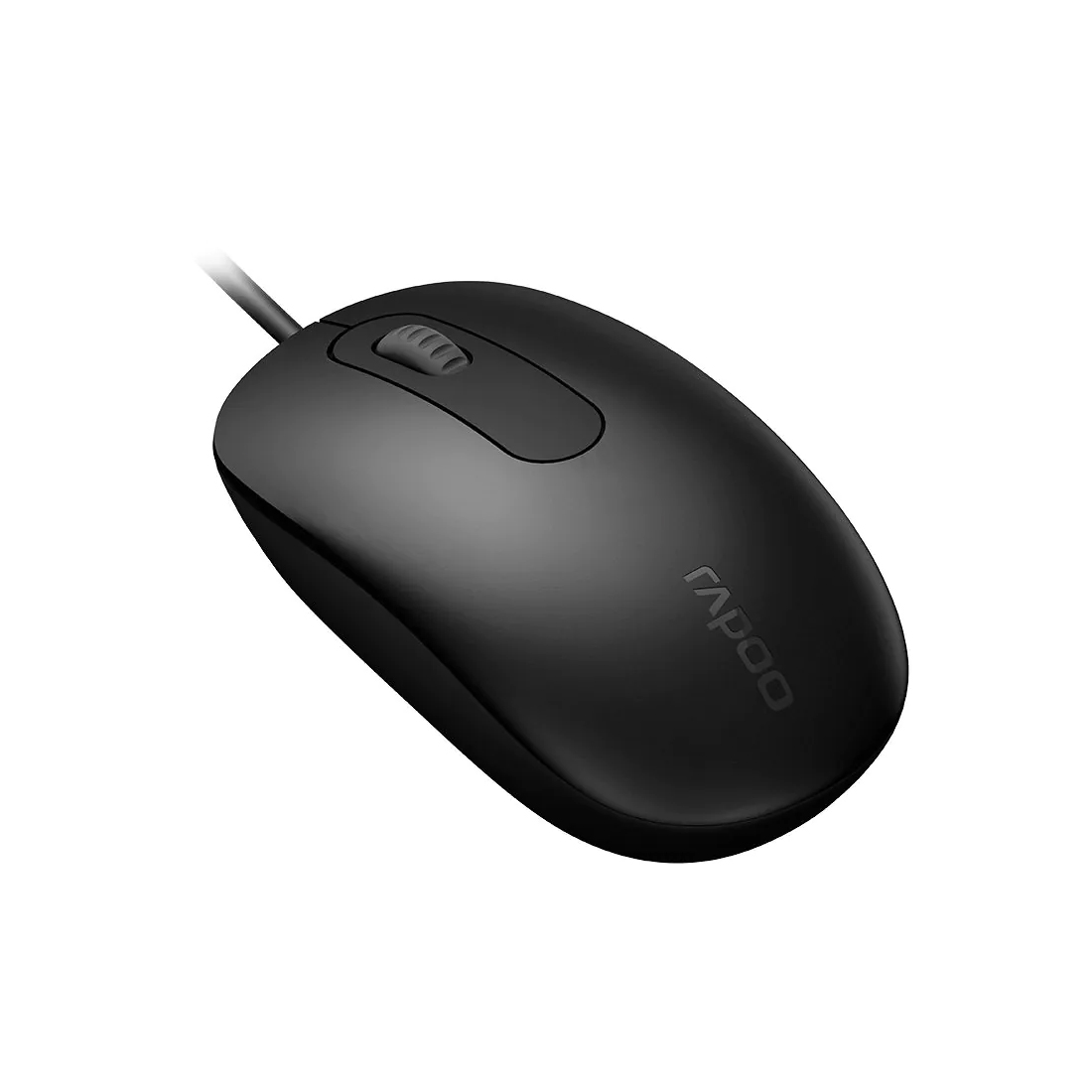Компьютерная мышь, Rapoo, N200, Оптическая, 1000dpi, USB, Количество кнопок 3, Длина кабеля 1,5 метра, Чёрный
