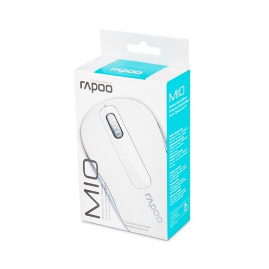 Компьютерная мышь, Rapoo, M-10 Plus, 3D, Оптическая, 1000dpi, Беспроводной 2.4 ГГц, Нано-ресивер, Эффективная дистанция 10 м., Батарейки в комплекте, Белый
