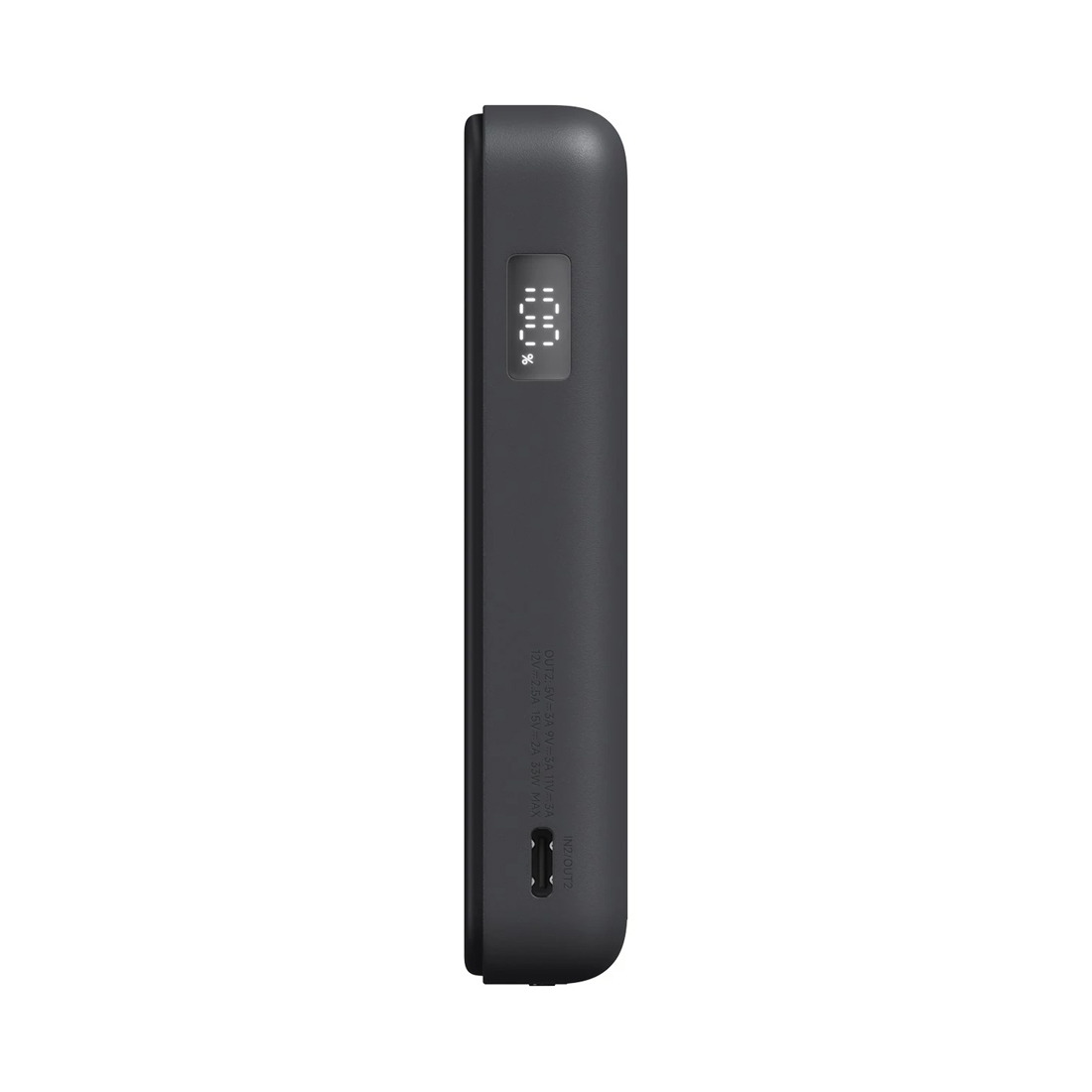 Портативный внешний аккумулятор, Xiaom, Magnetic Power Bank 10000 with Built-in Stand Black, WPB1007Z/BHR08P9GL, 10000мА·ч (37Вт·ч), 33Вт, 210г, 108,8  68,9  20,25мм, Чёрный
