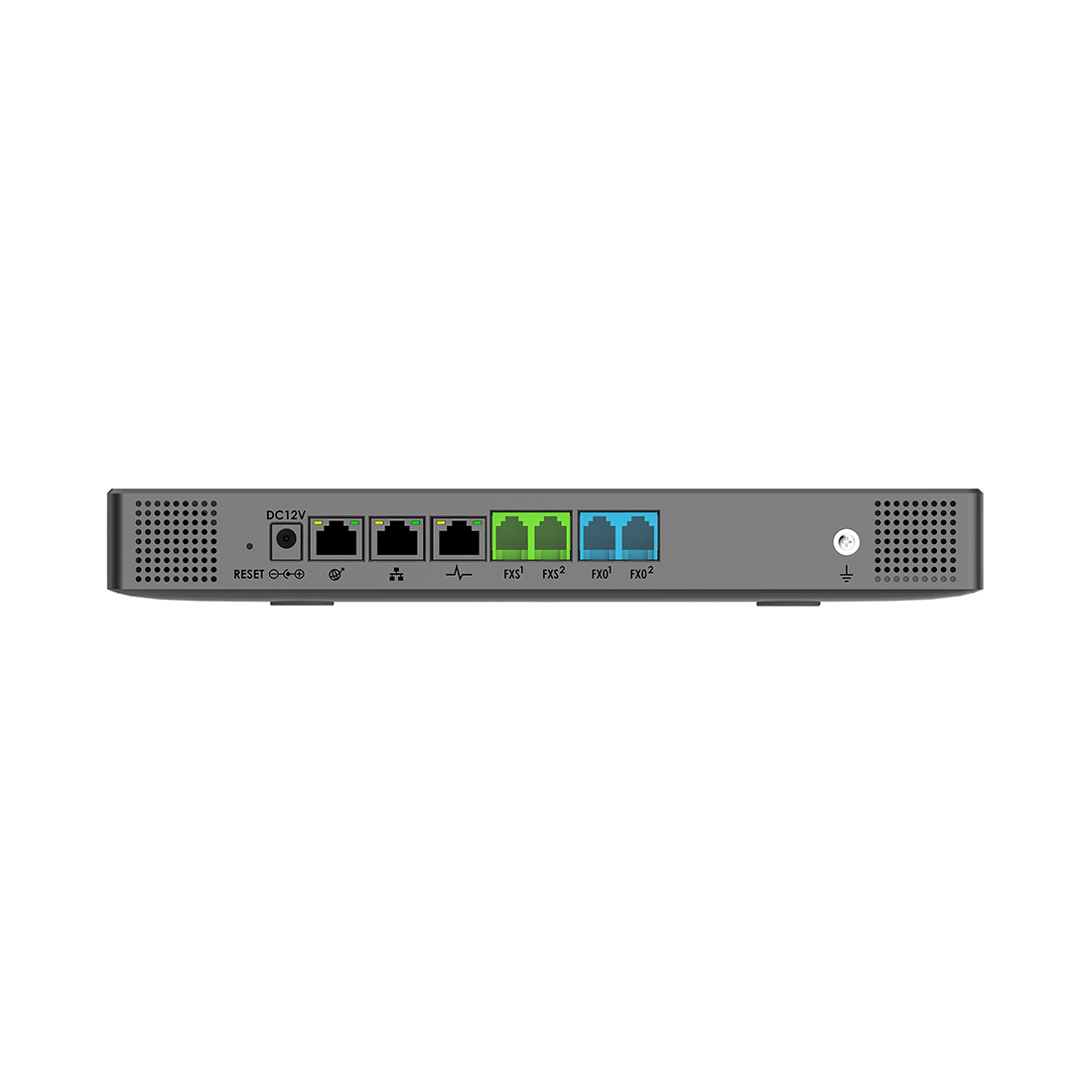 IP-АТС, Grandstream, UCM6302A, 2 порта RJ11 FXS, 2 порта RJ11 FXO, 2 порта GbE PoE LAN/WAN, 1 порт горячего резервирования, 500 пользователей SIP, 75 одновременных вызовов, UCM RC, блок питания 12 В/1.5 А
