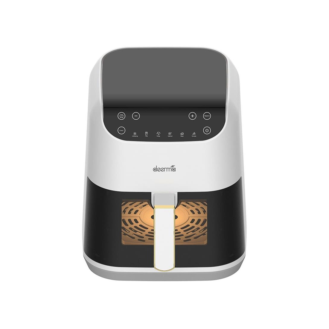 Аэрофритюрница, Deerma, Air Fryer DEM-KZ130W, Объем чаши 5.5 л, Мощность 1300 Вт, Таймер, Белый/Черный