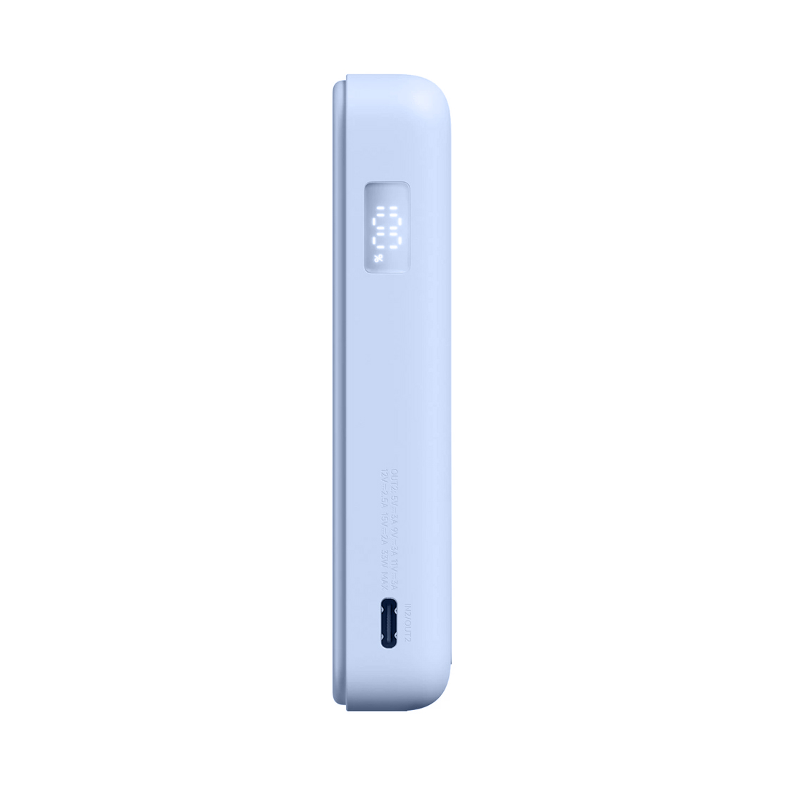 Портативный внешний аккумулятор, Xiaom, Magnetic Power Bank 10000 with Built-in Stand Blue, WPB1007Z/BHR08PCGL, 10000мА·ч (37Вт·ч), 33Вт, 210г, 108,8  68,9  20,25мм, Синий
