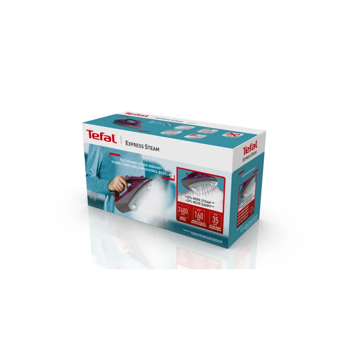 Утюг, Tefal, FV2847E0, Мощность 2400 Вт, Паровой удар: 160 г/мин, Подача пара: 35 г/мин, Противокапельная система