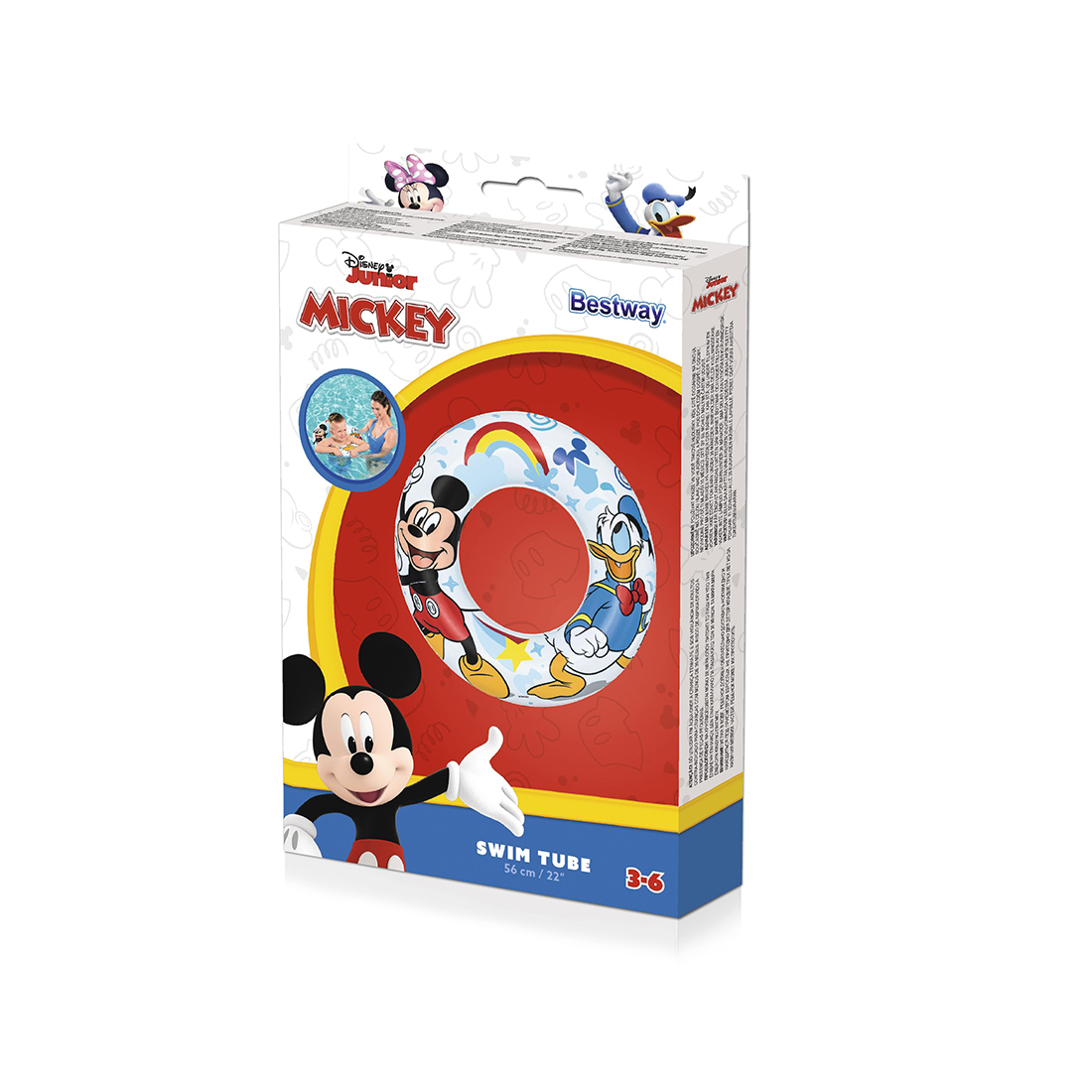 Круг для плавания Swim Tube 56 см, BESTWAY, Mickey & Friends