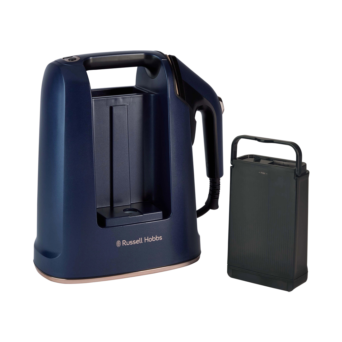 Отпариватель, Russell Hobbs, 27600-56, Мощность 1700 Вт,Емкость резервуара для воды 750 мл,Максимальная подача пара 20–25 г/мин, Быстрый нагрев за 45 секунд, Вертикальное отпаривание,Синий