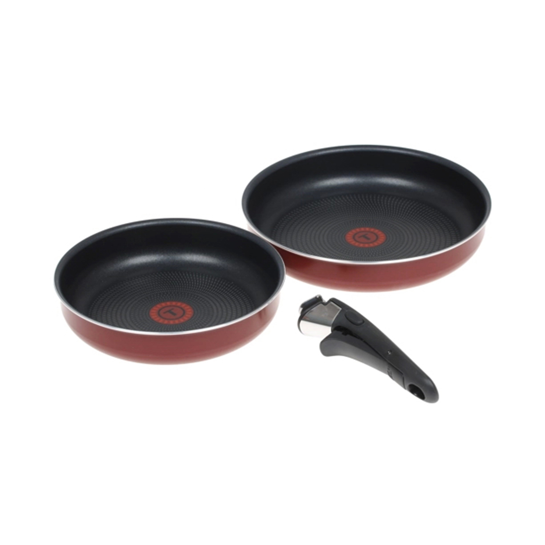 Набор сковородок, Tefal, Ingenio 4175820, 24-28см, 2 Сковороды, 1 съемная ручка, Покрытие антипригарное, Красный