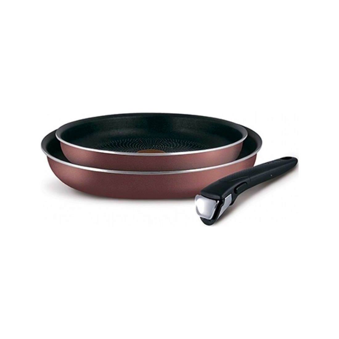Набор сковородок, Tefal, Ingenio 4175820, 24-28см, 2 Сковороды, 1 съемная ручка, Покрытие антипригарное, Красный