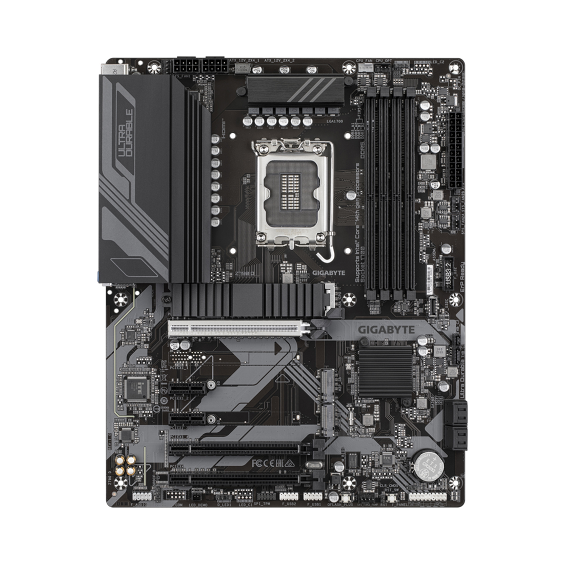 Материнская плата, Gigabyte, Z790 D (4719331861186), LGA1700, iZ790, 4xDDR5 7600(OC)/5600/5400/5200/4800/4000, 4xSATA3, 3xM.2 (2*PCI-E 4.0x4/x2, 1*PCI-E 4.0x4/x2 и SATA), Raid, 1хDP, 1xHDMI, 5xPCI-Ex16, ATX