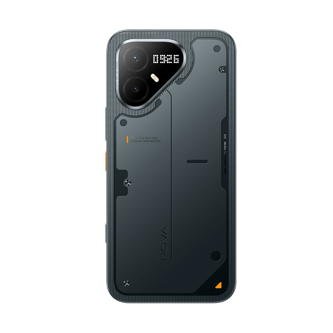 Мобильный телефон, TECNO, POVA 8 Pro 5G (LK7) 256+12 GB, 6.78", Аккумулятор 6500 мАч, 50MPx+8MPx/13MPx, MT6878T, Android 16, (Graphite Black) Чёрный