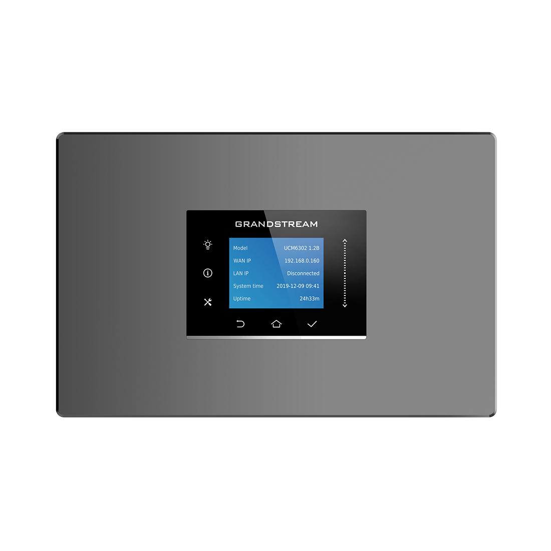 IP-АТС, Grandstream, UCM6301, 1 порт RJ11 FXS, 1 порт RJ11 FXO, 2 порта GbE PoE LAN/WAN, 1 порт горячего резервирования, 500 пользователей SIP, 75 одновременных вызовов, UCM RC, VideoServer, блок питания 12 В/1.5 А