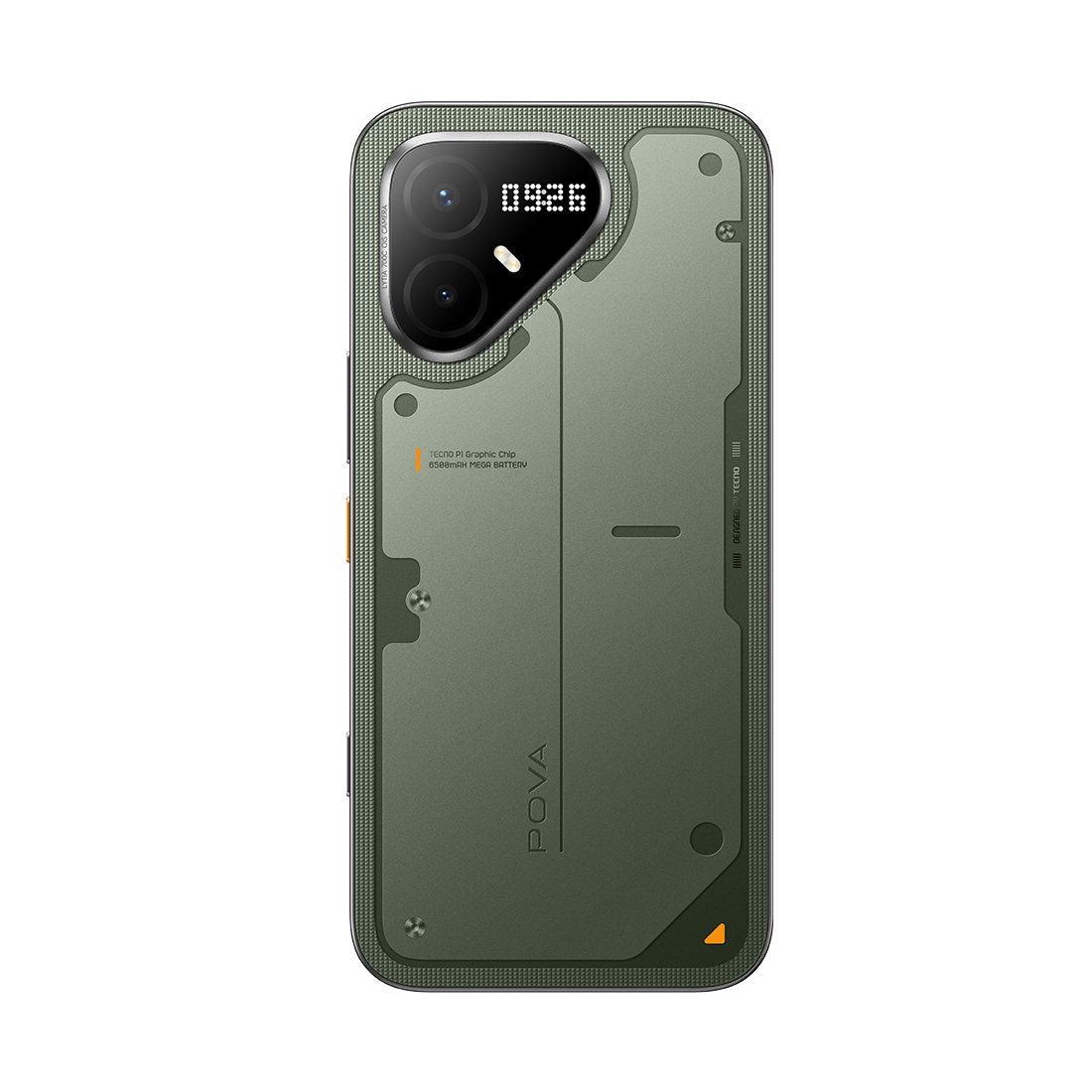 Мобильный телефон, TECNO, POVA 8 Pro 5G (LK7) 256+12 GB, 6.78", Аккумулятор 6500 мАч, 50MPx+8MPx/13MPx, MT6878T, Android 16, (Tundra Green) Зеленый