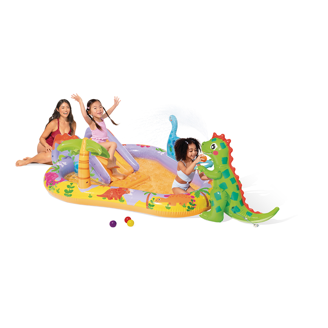 Детский надувной игровой бассейн Dino Park 201 х 157 см