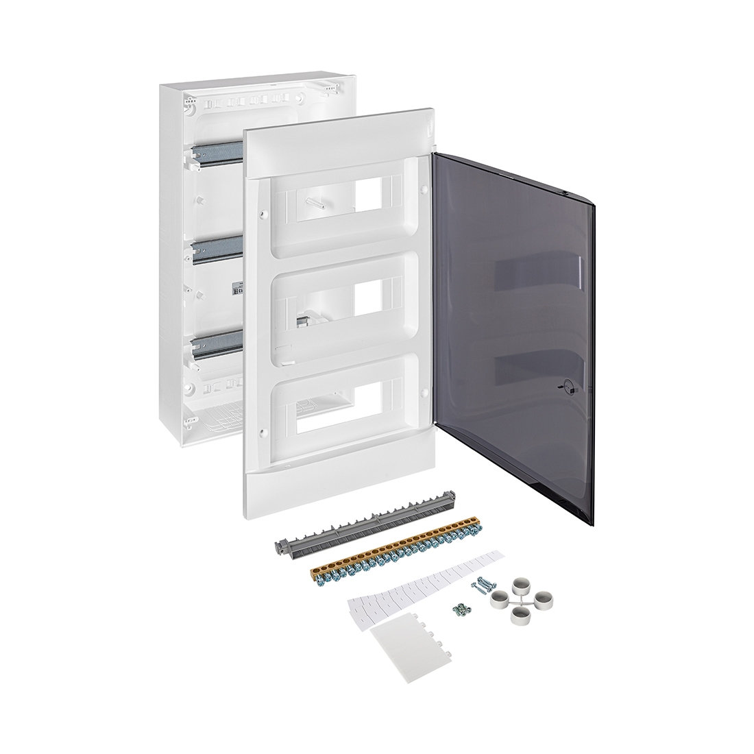 Щит навесной, Legrand, 135613 Practibox S, 3х12 IP40 Дымчатая дверь