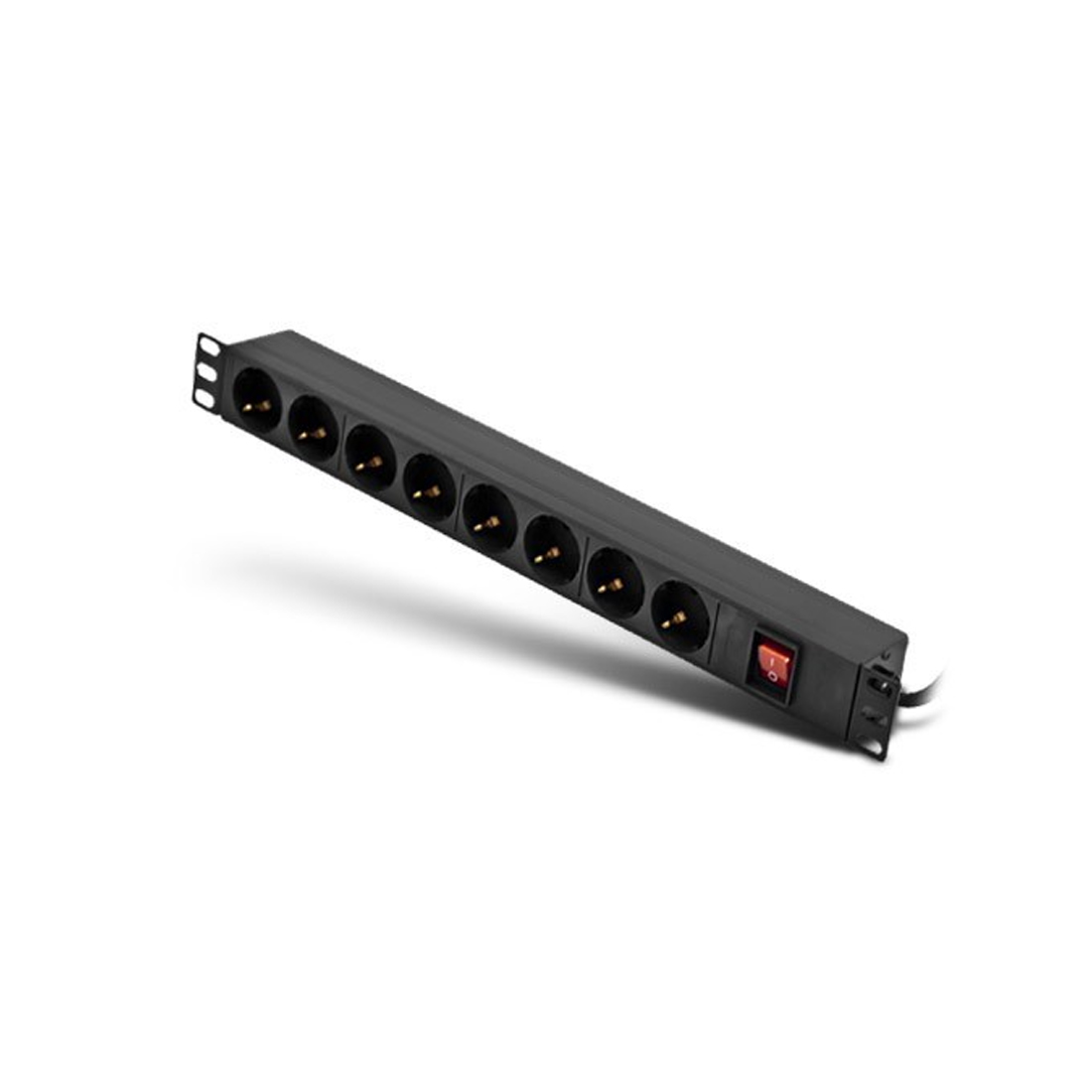 Сетевой фильтр, SVC, PD-8SCH, Для шкафов и стоек размера 19", 8 Розеток, 1.8 м, 16A, 4000W, 220 в., Чёрный
