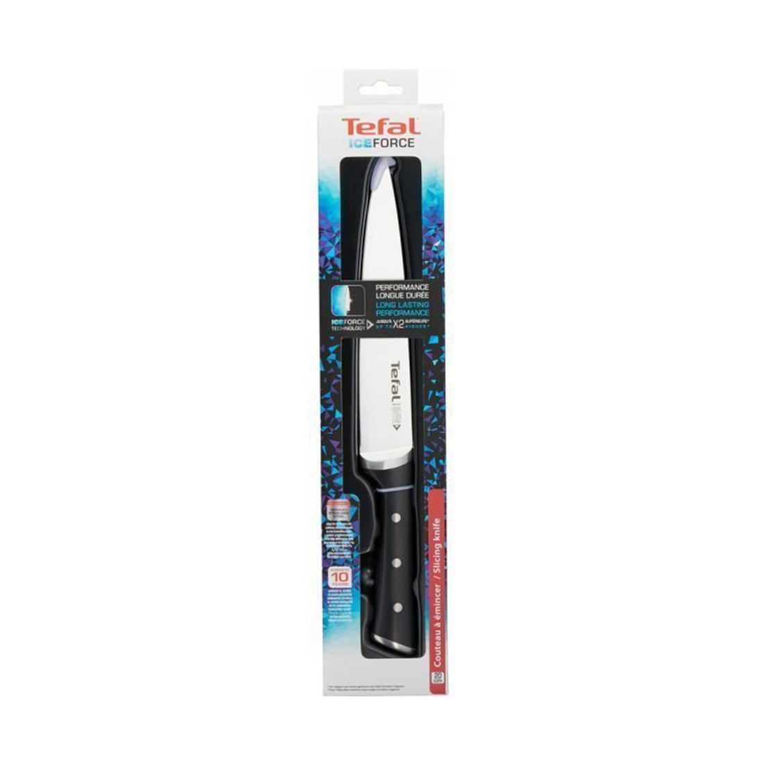 Нож для нарезки Tefal Ice Force K2320714, 20 см, черный