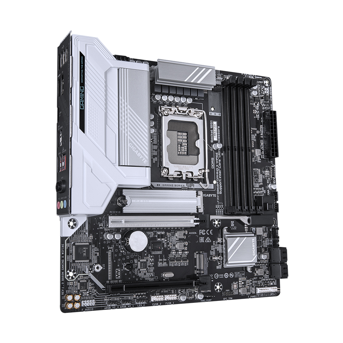 Материнская плата, Gigabyte, B860M GAMING X WIFI6E (4719331867133), LGA1851, iB860, 4xDDR5 5600/6400/9200(OC), 4xSATA3, Raid, 2xM.2 (PCI-E 4.0x4/x2), 1хDP, 1xHDMI, 1xUSB4® USB Type-C® port, 2xPCI-Ex16, WiFi, mATX