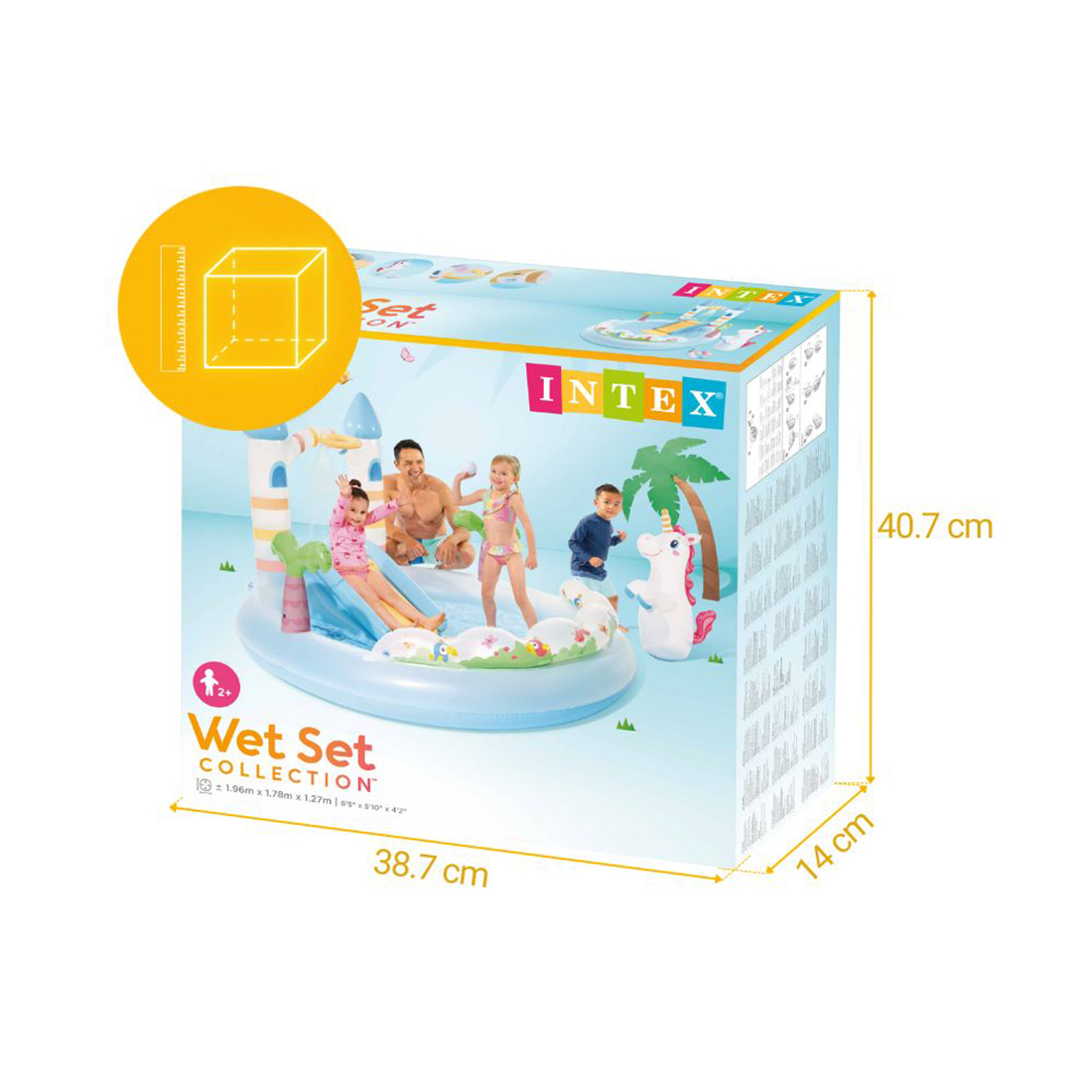 Детский надувной игровой бассейн Unicorn Castle 196 х 178 см