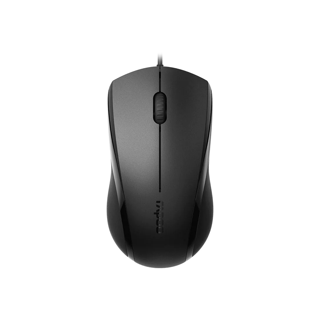 Компьютерная мышь, Rapoo, N1200, Оптическая, 1000dpi, USB, Длина кабеля 1,5 метра, Чёрный