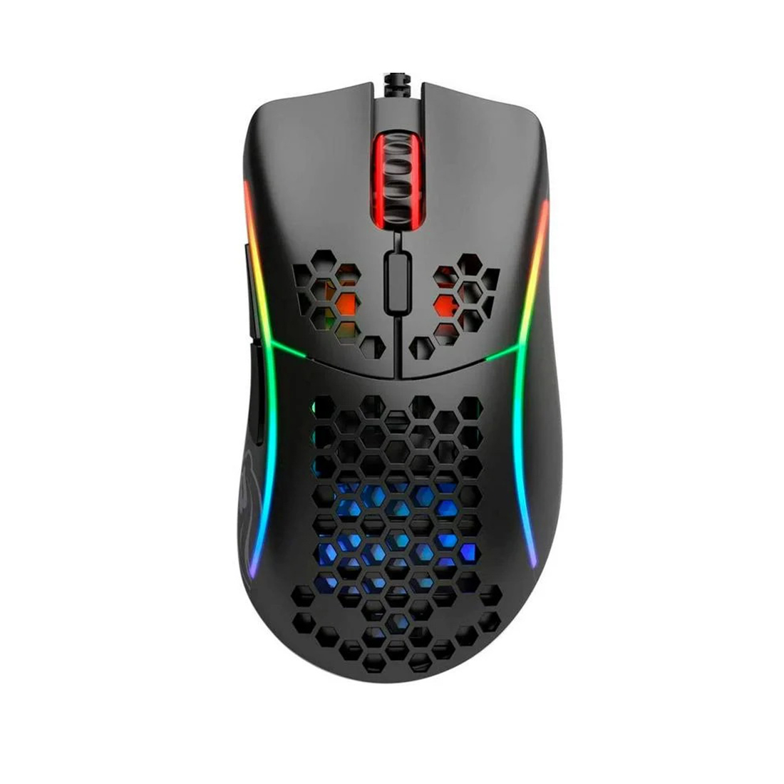 Компьютерная мышь, Glorious, Model D-, GLO-MS-DM-MB, Игровая, Оптическая, Проводная, Pixart PMW-3360 Sensor, 12000 DPI, 250+ IPS, 50G, 1000 Hz, RGB, 6 кнопок, Длина провода 2м, Матовый черный