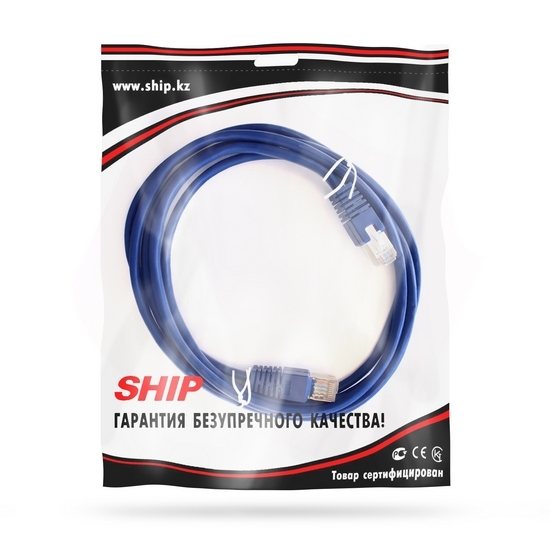 Патч Корд, SHIP, S4025BL0300-P, Cat.5e, FTP, LSZH, RJ-45, 3 м, Синий, Экранированный, Пол. пакет