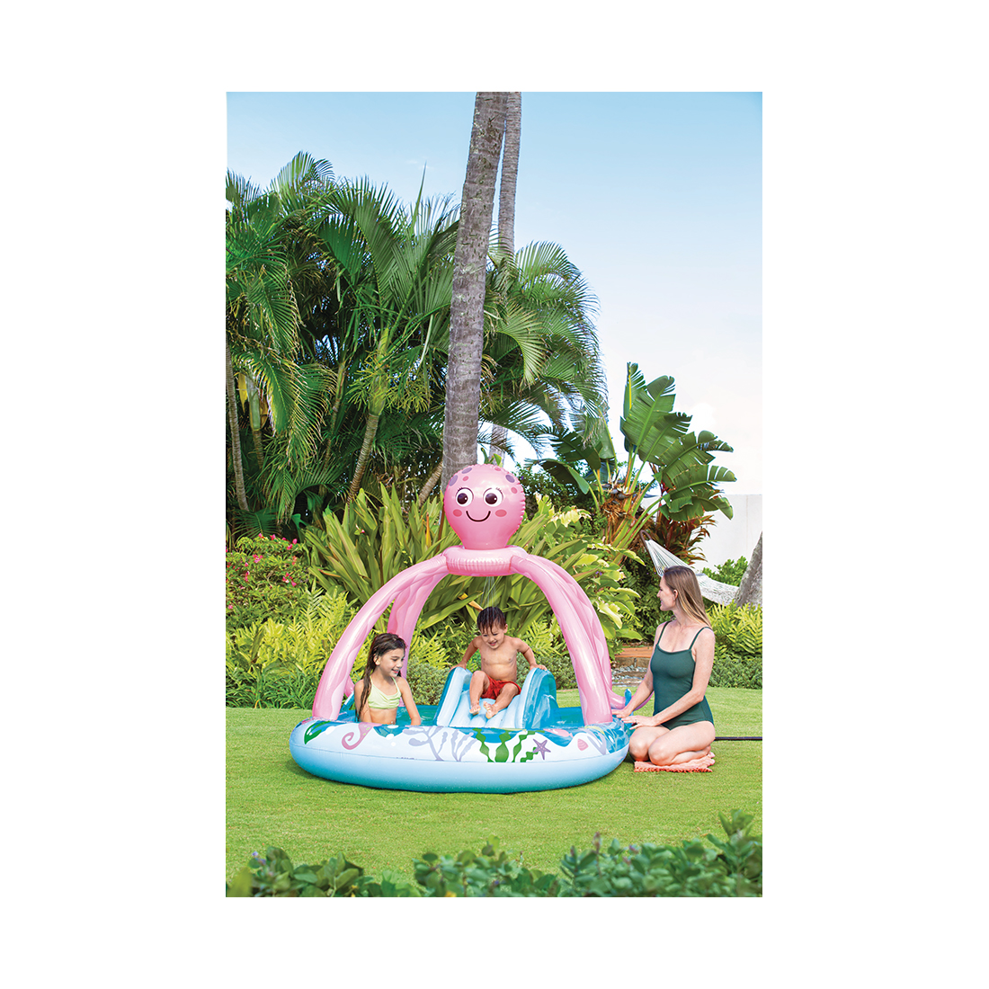 Детский надувной игровой бассейн Friendly Octopus 234 х 201 см
