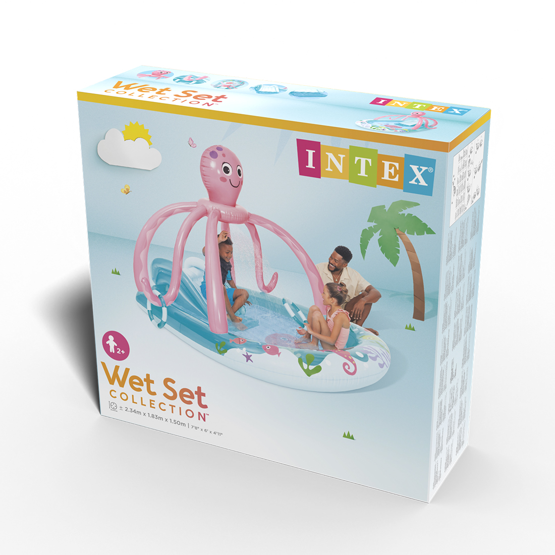 Детский надувной игровой бассейн Friendly Octopus 234 х 201 см