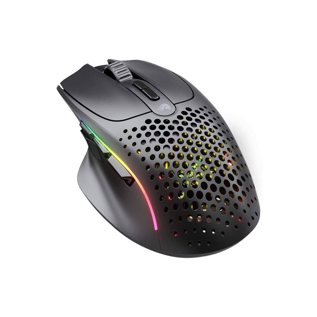 Компьютерная мышь, Glorious, Model I 2 Wireless, GLO-MS-IWV2-MB, Игровая, Оптическая, Беспроводная, 2.4 Ghz, Bluetooth 5.2 LE, Glorious BAMF 2.0 Sensor, 26000 DPI, 650 IPS, 50G, 1000 Hz, RGB, 9 кнопок, Длина провода 2м, Матовый черный