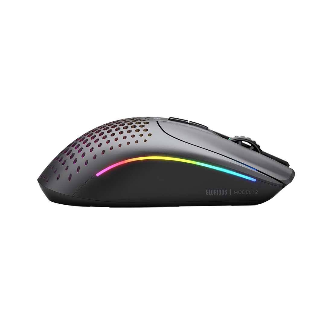 Компьютерная мышь, Glorious, Model I 2 Wireless, GLO-MS-IWV2-MB, Игровая, Оптическая, Беспроводная, 2.4 Ghz, Bluetooth 5.2 LE, Glorious BAMF 2.0 Sensor, 26000 DPI, 650 IPS, 50G, 1000 Hz, RGB, 9 кнопок, Длина провода 2м, Матовый черный