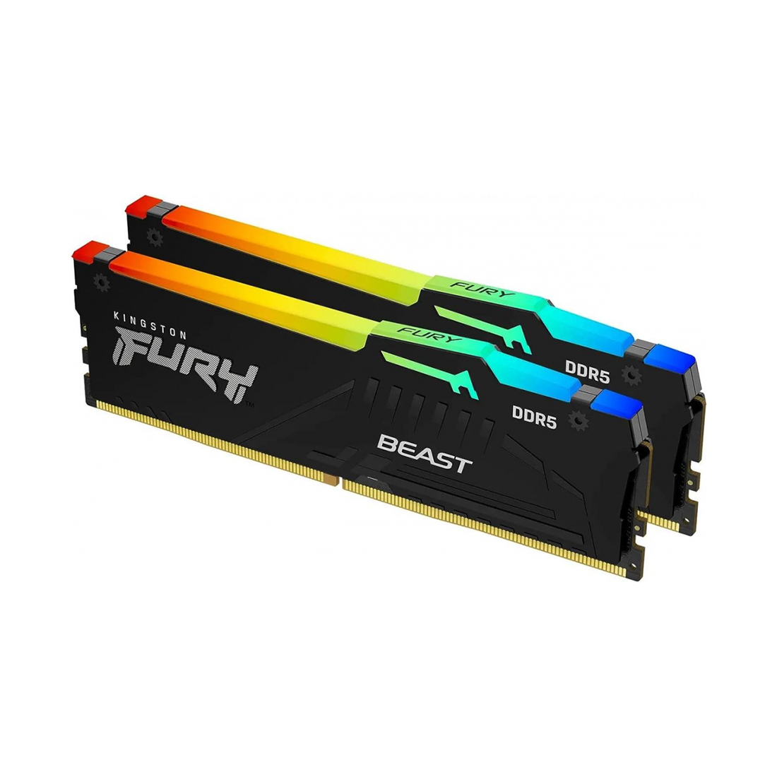 Комплект модулей памяти, Kingston, FURY Beast RGB KF560C36BBE2AK2-32 (Kit 2x16GB), DDR5, 32GB, DIMM <PC5-48000/6000MHz>