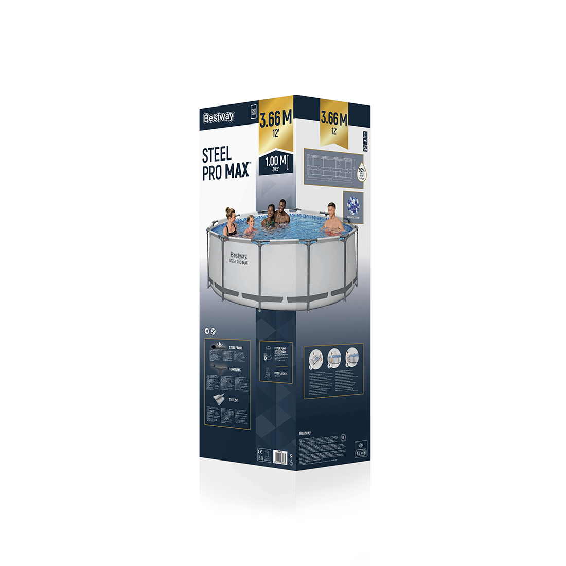 Каркасный бассейн Steel Pro MAX 366 х 100 см, BESTWAY