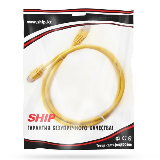 Патч Корд, SHIP, S7025YL0300-P, Cat.6, FTP, LSZH, RJ-45, 3 м, Жёлтый, Экранированный, Пол. пакет