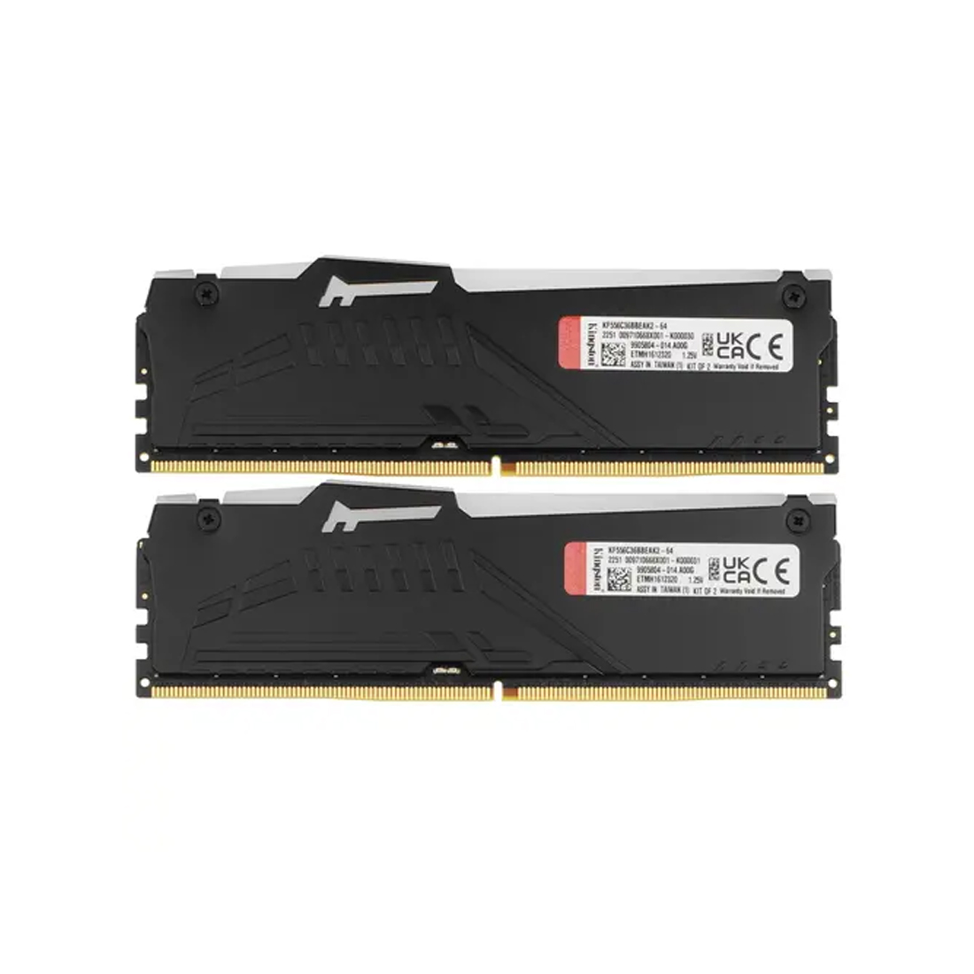 Комплект модулей памяти, Kingston, FURY Beast RGB EXPO KF556C36BBEAK2-64, DDR5, 64GB (Kit 2x32GB), DIMM <PC5-44800/5600MHz>