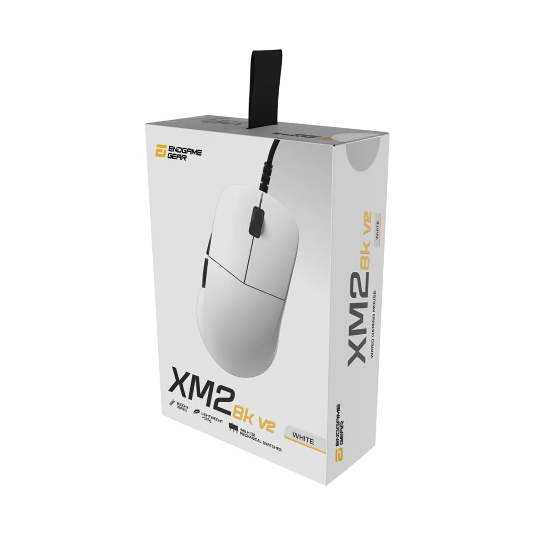 Компьютерная мышь, Endgame Gear, XM2 8k v2 White, EGG-XM2-8K-V2-WHT, Игровая, Оптическая, Проводная,PixArt PAW3950 U+1F95A, 30000dpi, 750 IPS, 50G, 8000Hz, 6 кнопок, Беспроводная, 1000Hz, USB, Длина провода1,8м, USB, Белая