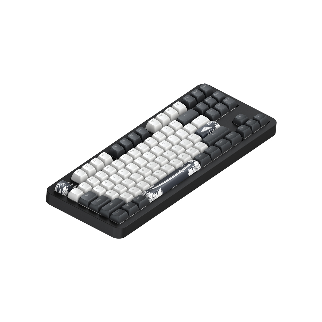 Клавиатура, Dark Project, DPKB_BUSHIDO_87_ANSI_UA, ALU87B Bushido, Игровая, Механическая, TKL, g3ms Moonstone switches, USB, Подсветка RGB, Размер: 366 x 141 x 45 мм., Анг/Рус, Чёрный
