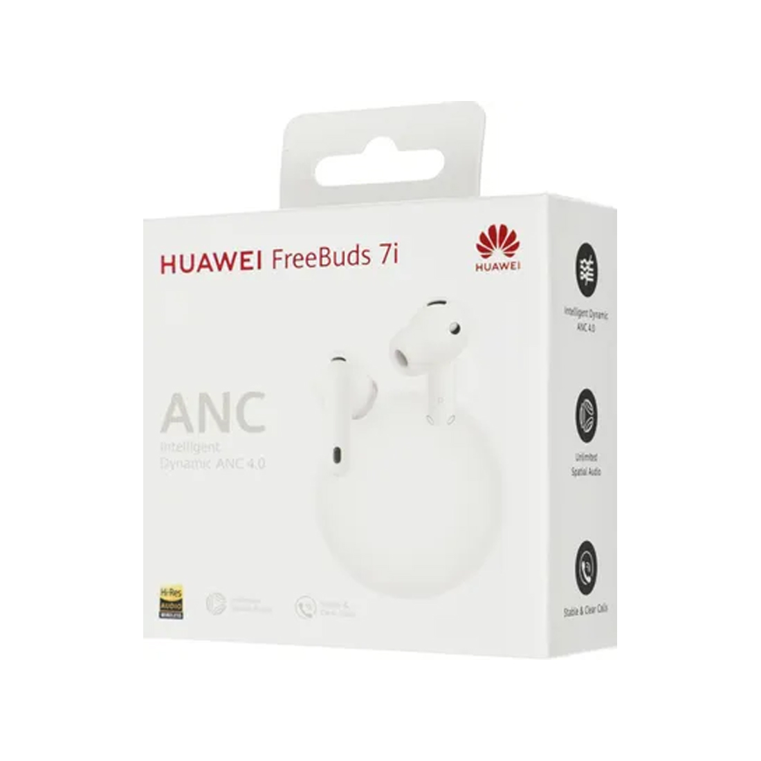 Беспроводные наушники, Huawei, FreeBuds 7i T0025, 20 Гц - 40 КГц, каждый наушник около 5,4 г, 55 мАч (один наушник), 510 мАч (кейс), Bluetooth 5.4, Type-C, Conch-T010, (White) Белый