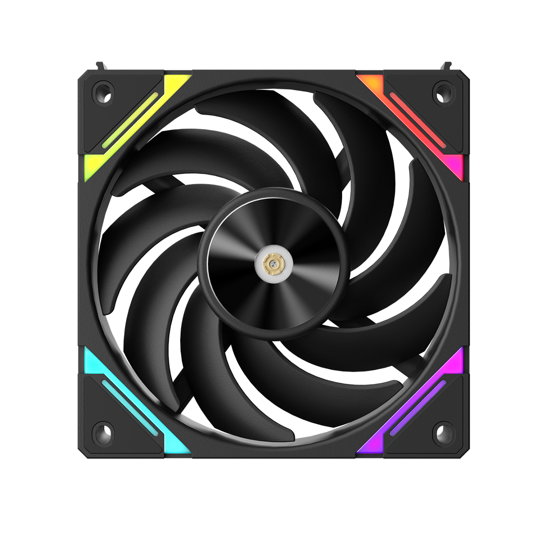 Кулер для компьютерного корпуса, 1STPLAYER, XF7 BLACK, XF7-BK-3IN1, 3*120 мм, 600-2000 об/мин, 56.8CFM, 33.12dBA, 4 pin PWM + 3 pin ARGB, 12012025мм, Черный