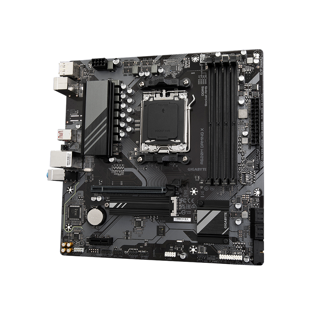 Материнская плата, Gigabyte, A620M GAMING X (4719331854096), AM5, A620, 4xDDR5 4800/5200/8000(OC), 4xSATA3, 1xM.2 (PCIe 4.0 x4/x2), RAID, 1xHDMI, 1хDP, 1xPCI-Ex16, 1xPCI-Ex1, mATX