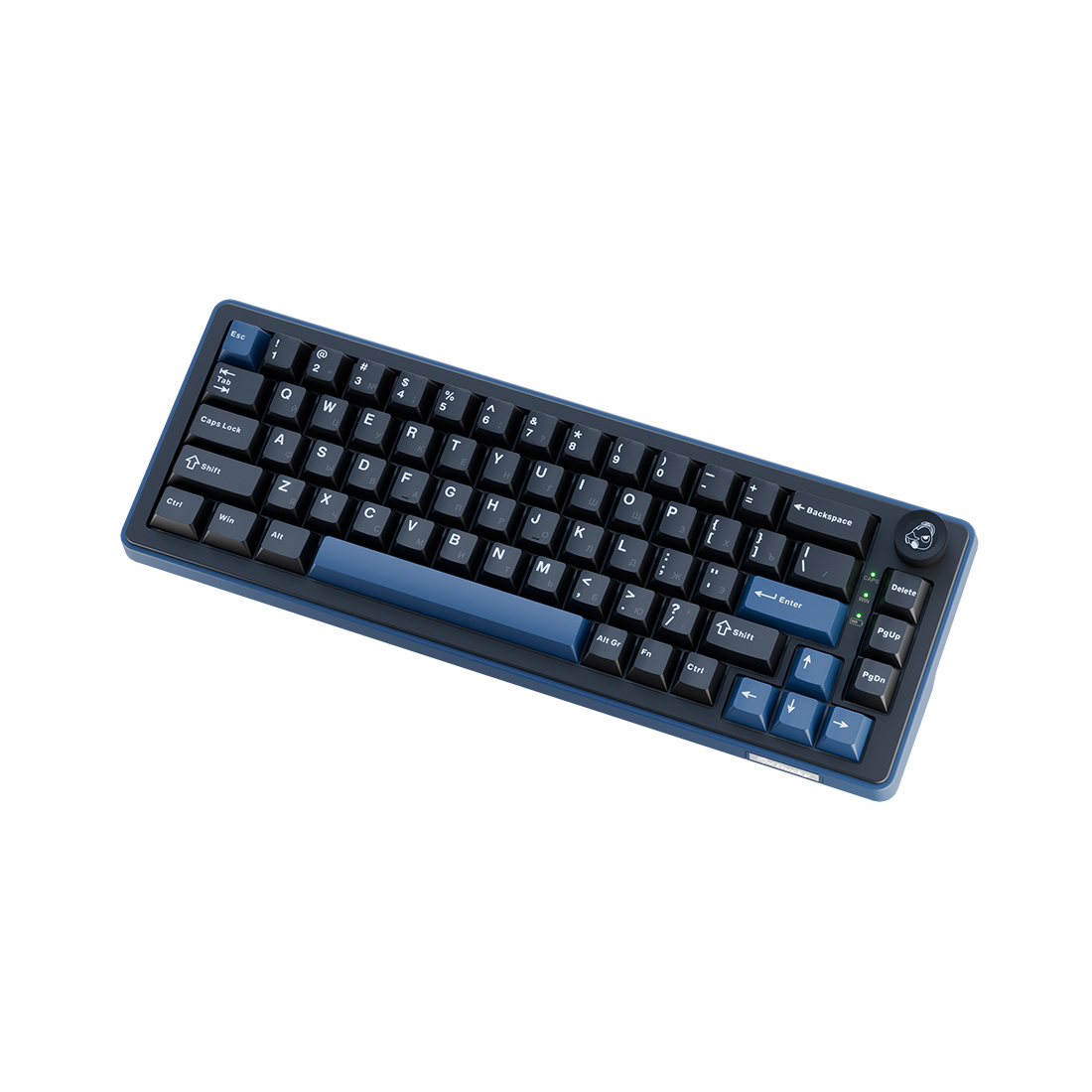 Клавиатура, Ducky, OK-M-65, Wine Red Switch DKOKM2567-KWRUPDCOCH1, Игровая, Механическая, 65%, Ducky Linear Inductive Switch, USB, 2,4 ГГц, Bluetooth, Подсветка RGB, Размер: 452x150x41 мм., Анг/Рус, Чёрный