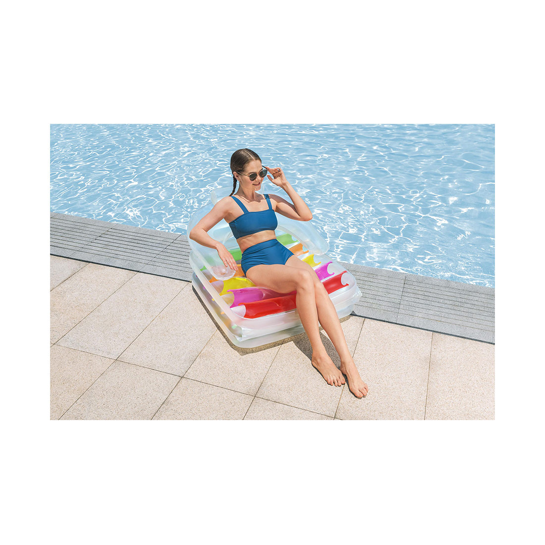 Пляжный шезлонг для отдыха на воде Summer Colors 201 х 89 см