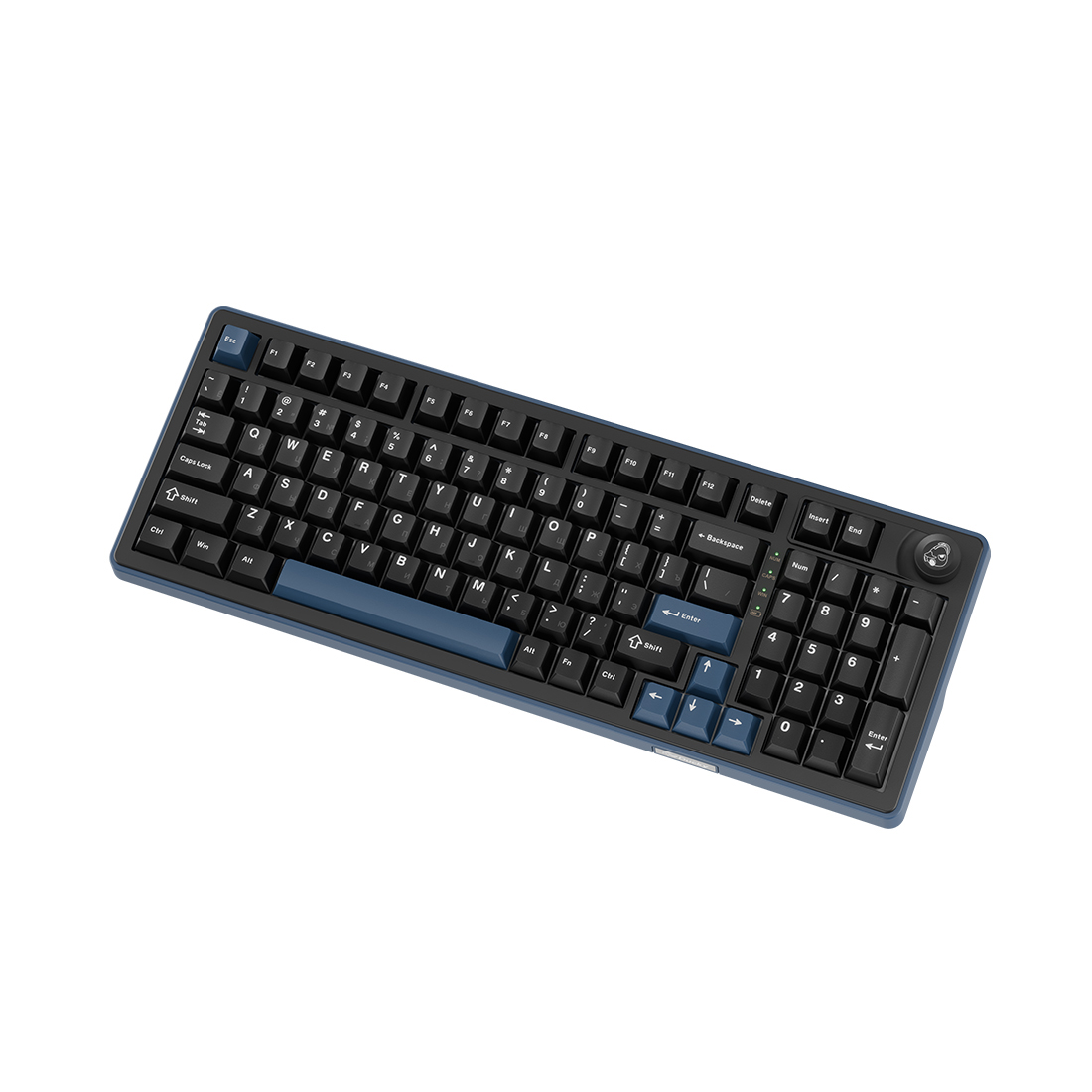 Клавиатура, Ducky, OK-M-98, Wine Red Switch, Игровая, Механическая, 98%, Ducky Linear Inductive Switch, USB, 2,4 ГГц, Bluetooth, Подсветка RGB, Размер: 452x150x41 мм., Чёрный