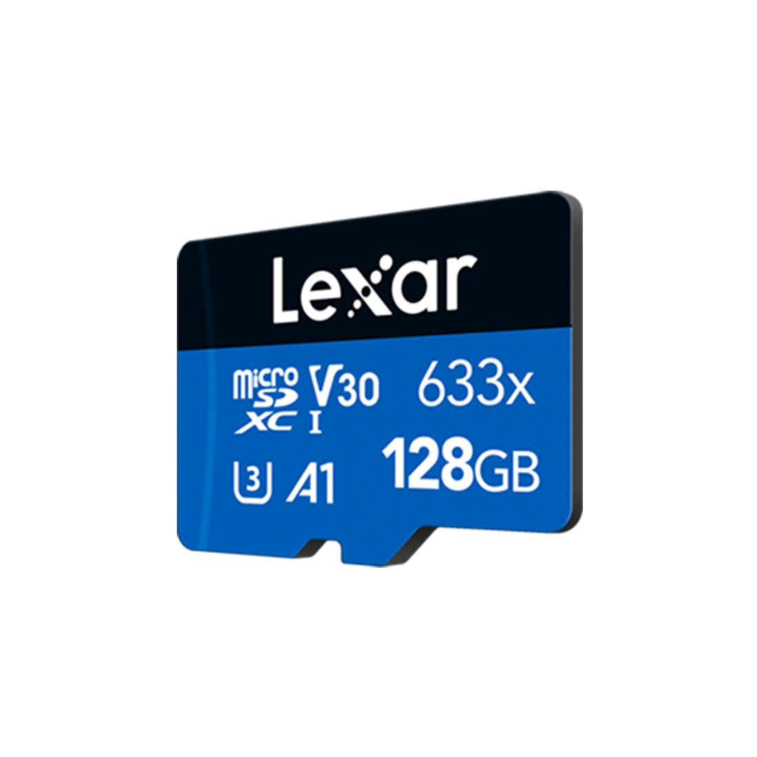 Карта памяти Lexar 633X LSDMI128BB633A, microSDHC/microSDXC 128GB, C10, A1, UHS-I (U3), V30, с адаптером