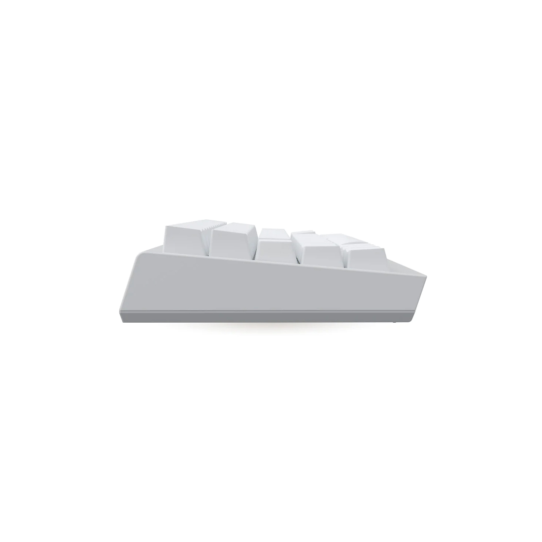 Клавиатура, Ducky, One X Mini Wireless, Игровая, Механическая, 60%, Ducky Linear Inductive Switch, USB, 2,4 ГГц, Bluetooth, Подсветка RGB, Размер: 308x124x39 мм., Белый