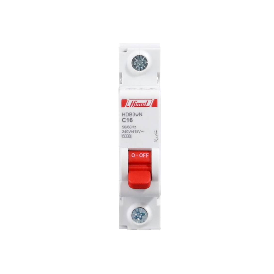 Автоматический выключатель, Himel, HDB3WL1B25, HDB3w 1Р 25А х-ка B 4,5кА