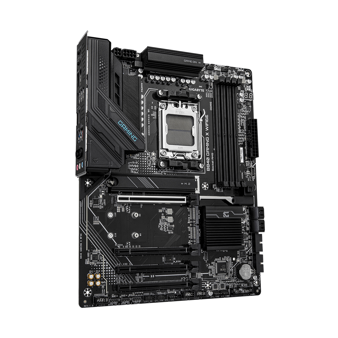 Материнская плата, Gigabyte, B840 GAMING X WIFI6E (4719331876937), AM5, B840, 4xDDR5 4400/4800/5200/8200(OC), 4xSATA3, Raid, 3xM.2 (2*PCI-E 4.0x4/x2, 1*PCI-E 3.0x4/x2), 1хDP, 1xHDMI, 4xPCI-Ex16, WiFi, ATX