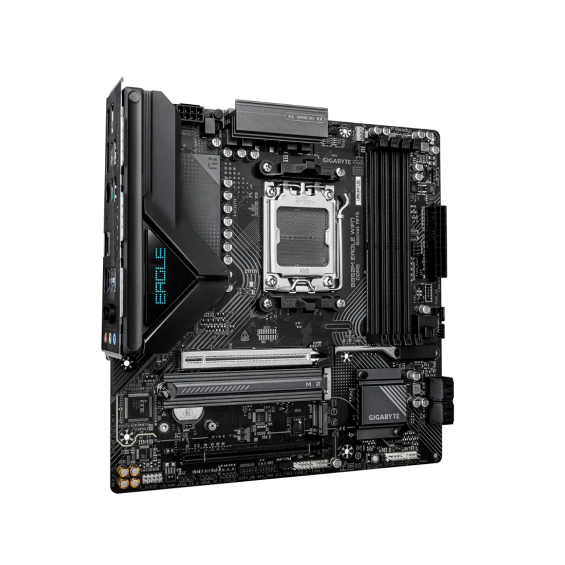 Материнская плата, Gigabyte, B850M EAGLE WIFI7 (4719331879648), AM5, B850, 4xDDR5 5600/5800/6000/6200/6400/8200(OC), 4xSATA3, 2xM.2 (1*PCIe 5.0 x4/x2, 1*PCIe 4.0 x4/x2), RAID, 1xHDMI, 2хDP, 2xPCI-Ex16, WiFi, mATX