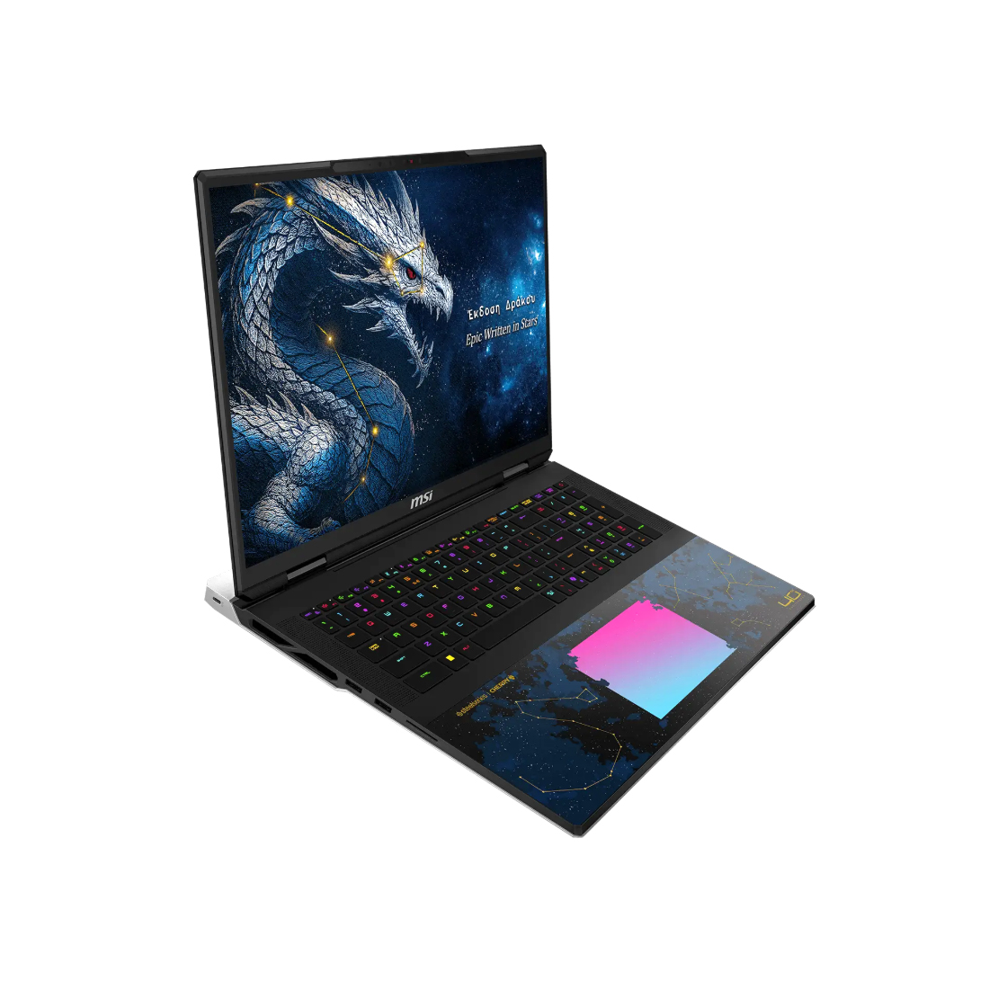 Ноутбук, MSI, Titan 18 HX Dragon Edition Draco Epic A2WJ-1214KZ, MS-1824, 9S7-1824D6-1214, 18", UHD+ 3840x2400, MiniLED, 240Hz, Intel Core Ultra 9 290HX Plus, 48GB*2 DDR5, 2TB SSD Gen5 + 2TB SSD Gen4, NVIDIA GeForce RTX5090, 24GB GDDR7, Windows 11 Pro, Черный