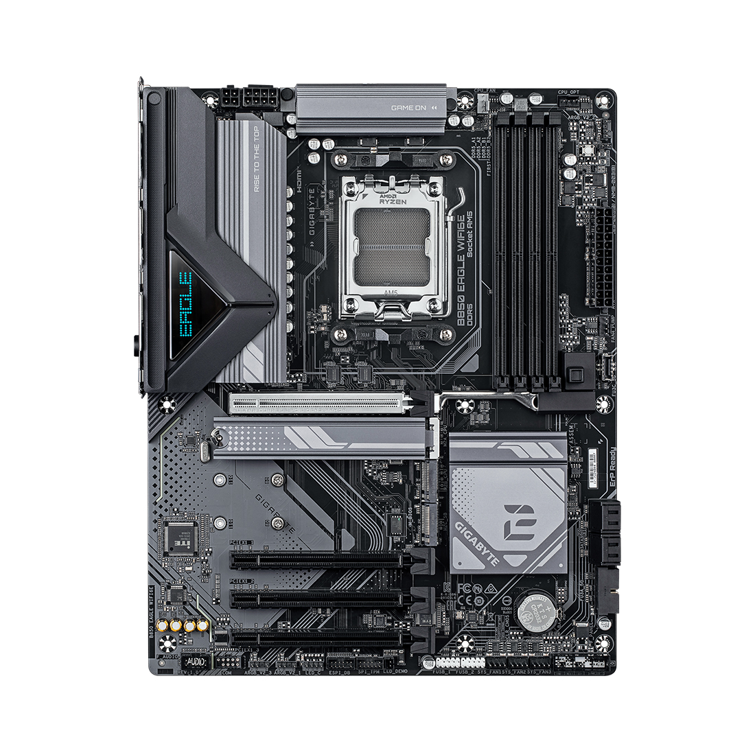 Материнская плата, Gigabyte, B850 EAGLE WIFI6E (4719331866587), AM5, B850, 4xDDR5 4400/4800/5200/8200(OC), 4xSATA3, 3xM.2 (PCIe 4.0 x4/x2), RAID, 1xHDMI, 1хDP, 4xPCI-Ex16, WiFi, ATX