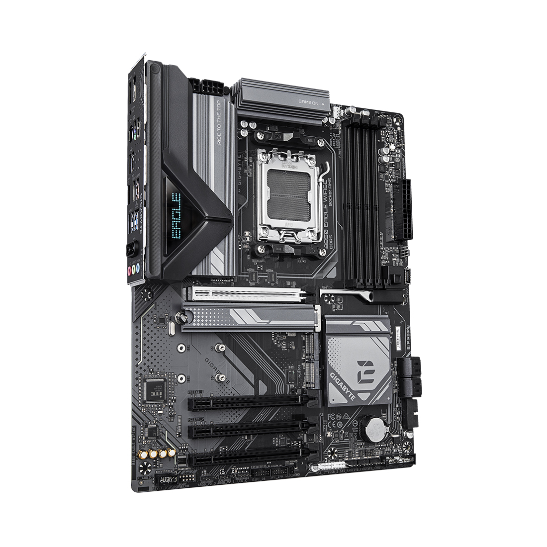 Материнская плата, Gigabyte, B850 EAGLE WIFI6E (4719331866587), AM5, B850, 4xDDR5 4400/4800/5200/8200(OC), 4xSATA3, 3xM.2 (PCIe 4.0 x4/x2), RAID, 1xHDMI, 1хDP, 4xPCI-Ex16, WiFi, ATX