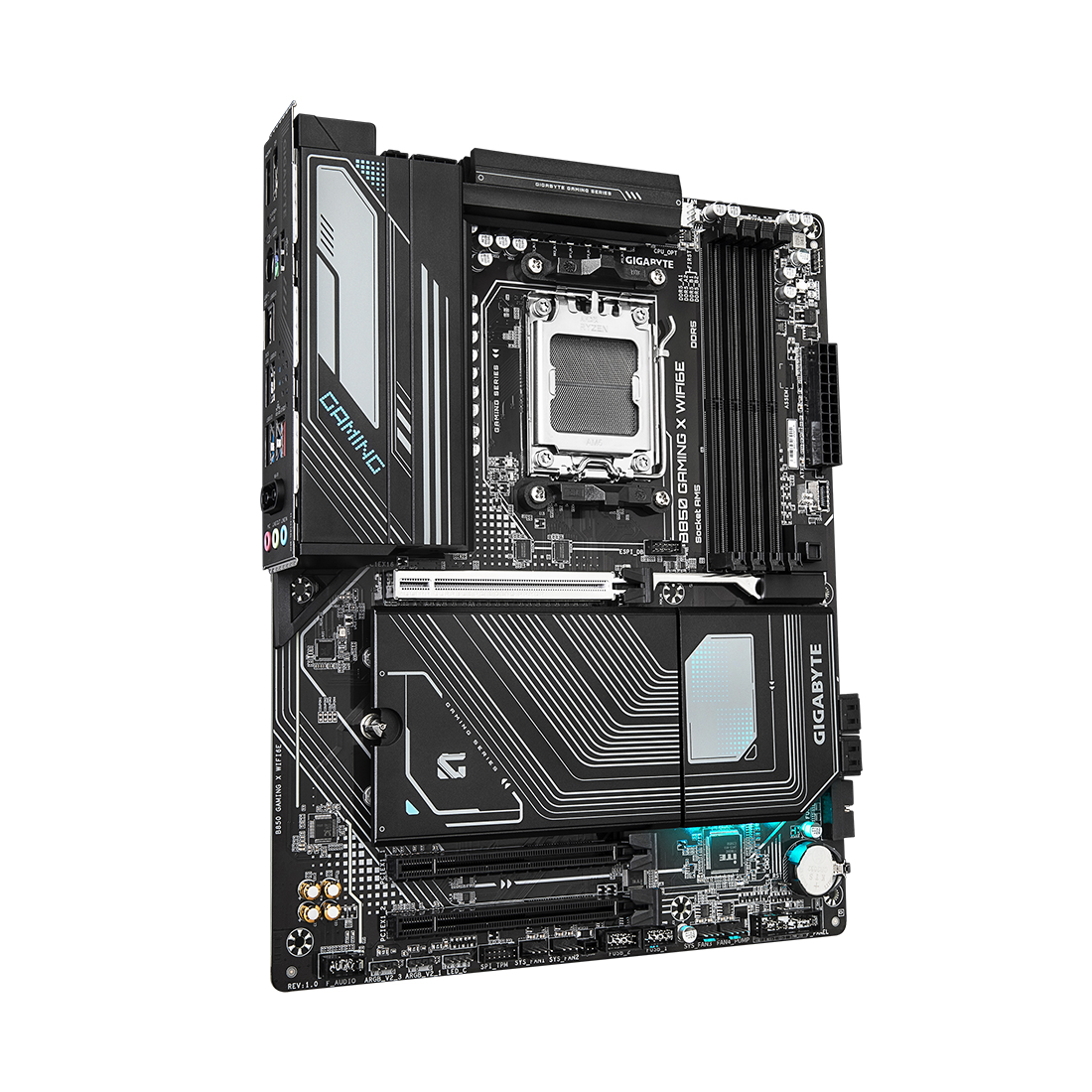 Материнская плата, Gigabyte, B850 GAMING X WIFI6E (4719331866457), AM5, B850, 4xDDR5 4400/4800/5200/8200(OC), 4xSATA3, 3xM.2 (PCIe 4.0 x4/x2), RAID, 1xHDMI, 1хDP, 3xPCI-Ex16, WiFi, ATX
