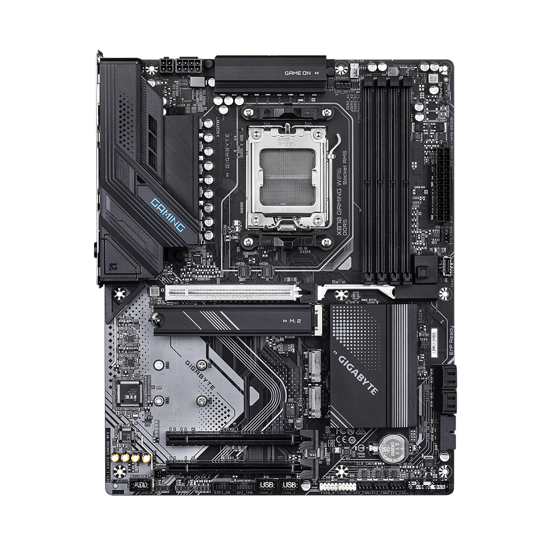 Материнская плата, Gigabyte, X870 GAMING WF6 (4719331865399), AM5, X870, 4xDDR5 4400/4800/5200/8200(OC), 4xSATA3, 3xM.2 (2*PCIe 4.0 x4/x2, 1*PCIe 4.0 x2), Raid, 1xHDMI, 2xUSB4 Type-C®, 3xPCI-Ex16, Wi-Fi, ATX